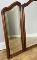 Mirror Antique French Oak Triple Folding Carved Dressing Table Mirror LOT 61371