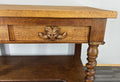 Cabinet Antique French Style Oak Carved Table with Two Drawers LOT 48006