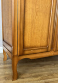 Wardrobe Vintage French Louis Oak Triple Door Carved Armoire Cabinet LOT 6534