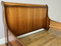 Bed Vintage French Style Sleigh Double Bed Frame Carved Headboard LOT 64119