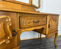 Dressing Table with Mirror Vintage French Oak Louis Vanity Table Makeup LOT 31974