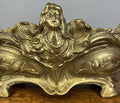 French Art Nouveau Jardiniere, Antique Brass Planter Brass Ornate LOT 46794