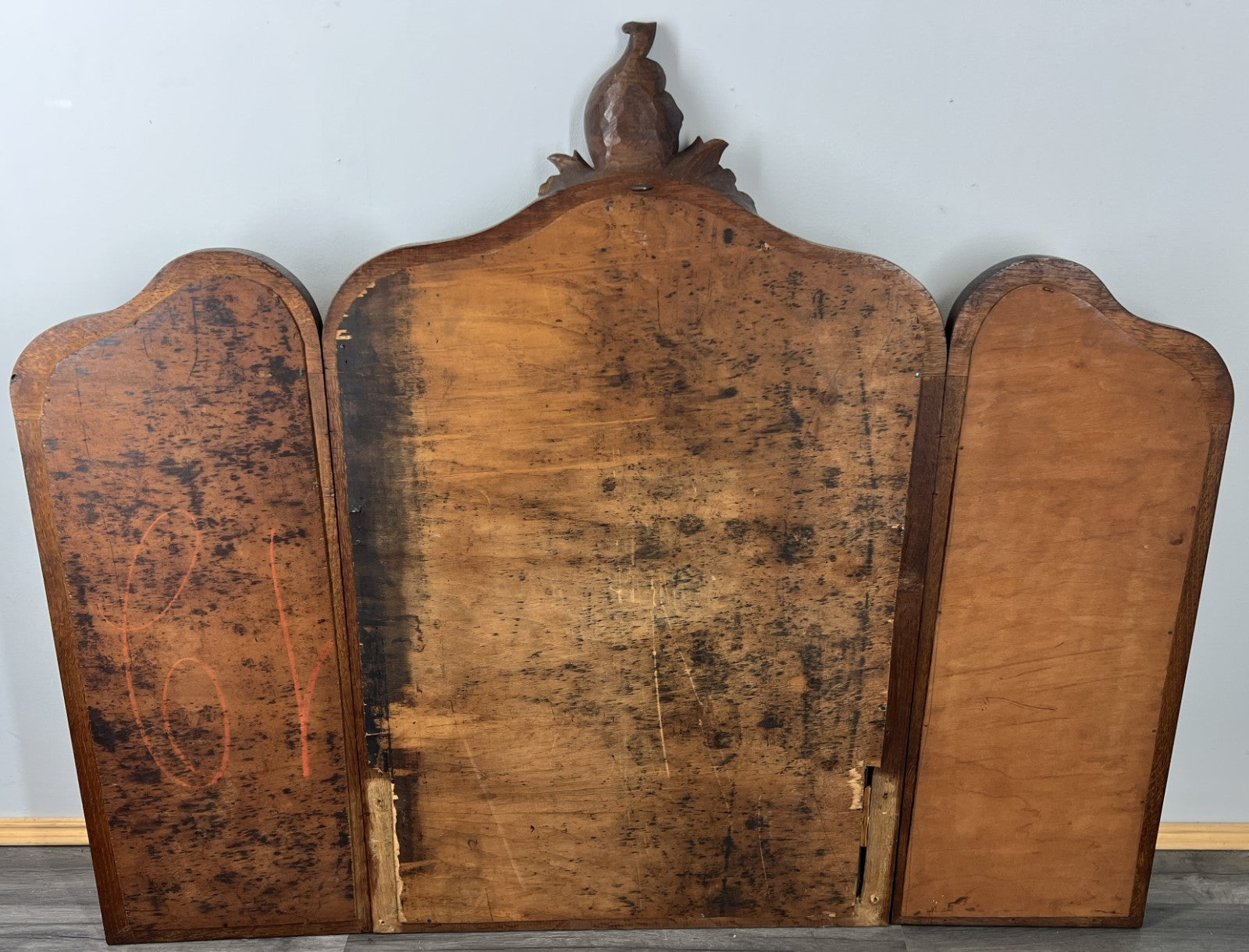 Antique French Rocaille Style Oak Carved Wall Mirror Wall Frame LOT 45749