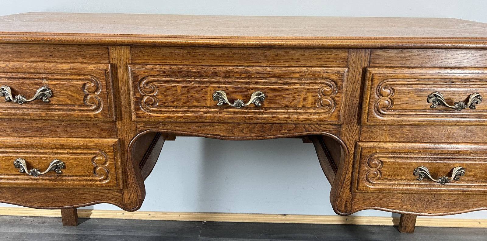 Cabinet Vintage French Louis XVI Style Oak Sideboard Carved Cupboard LOT 45235