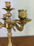 Candelabra Vintage Brass Five Arm Ornate Candle Holder LOT 4033