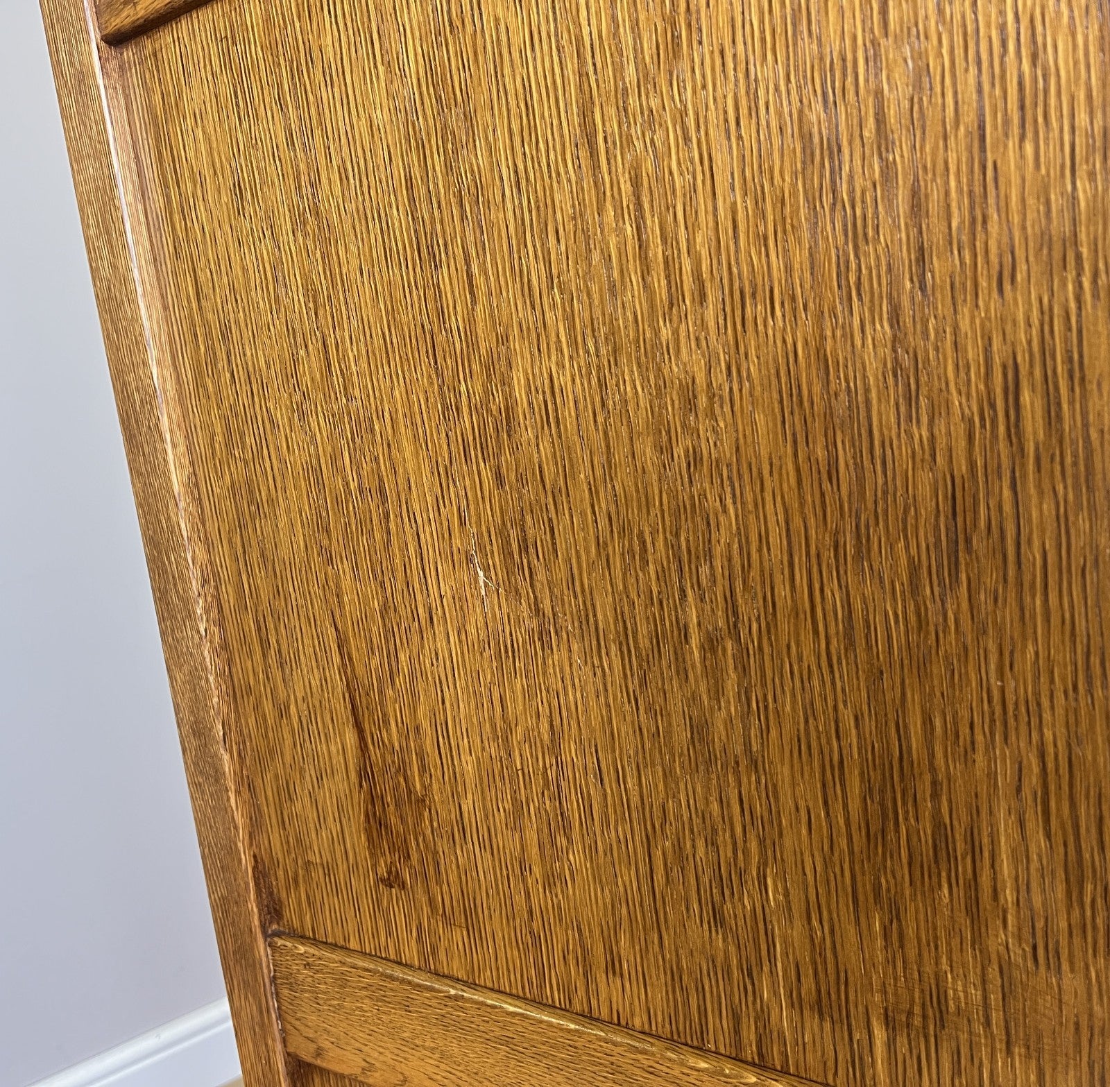 Wardrobe Vintage French Style Oak Five Door Carved Armoire Cabinet LOT 611110