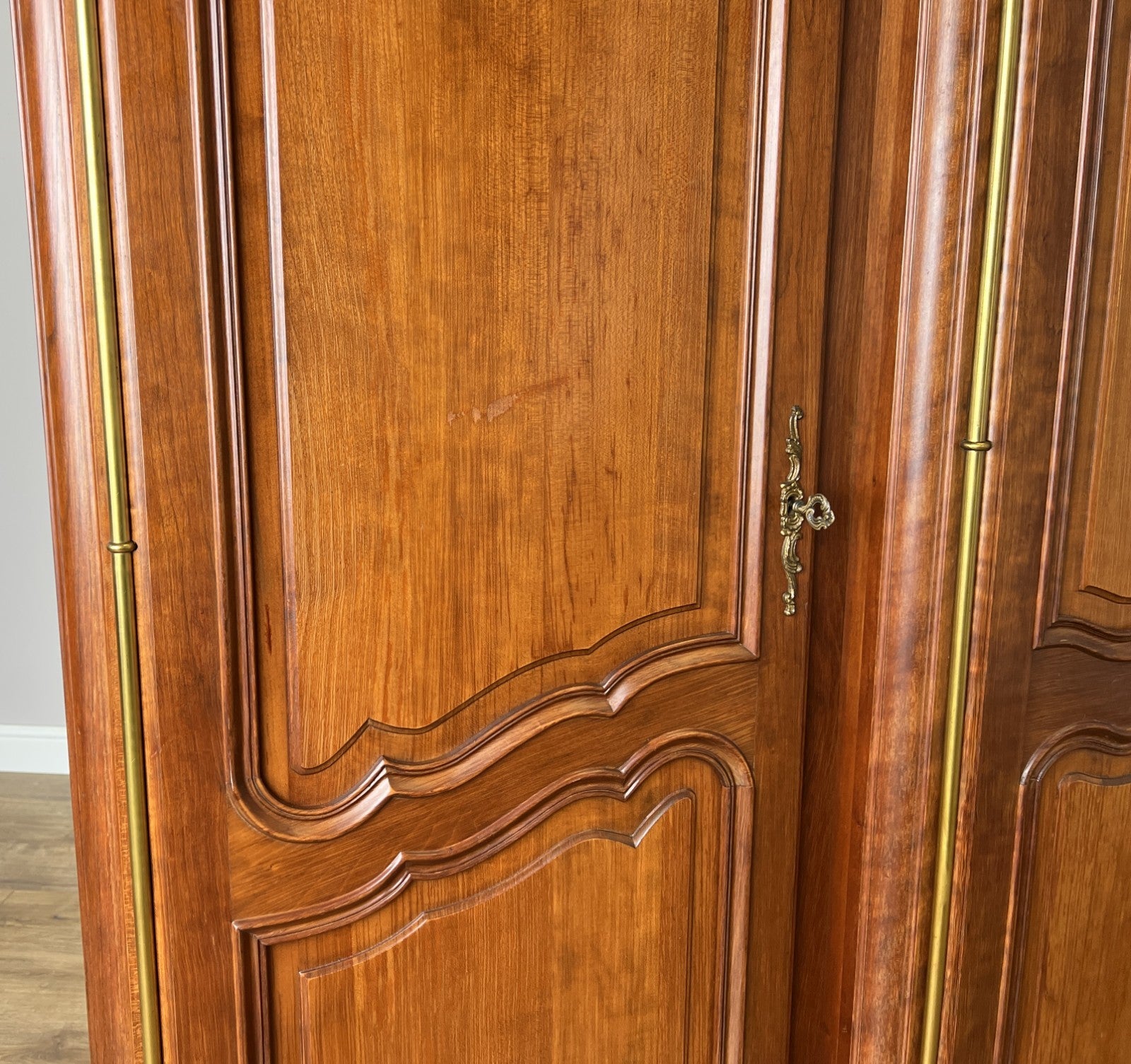 Wardrobe Vintage French Louis XVI Style Four Door Carved Armoire LOT 61155