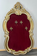 Coat Rack Antique French Style Ornate Wall Mounted 4 Hook Hall Rack LOT 28441