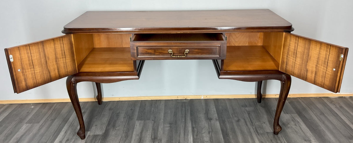 Cabinet Vintage French Louis Style Carved Desk with Storage Sideboard LOT 4054