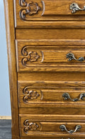 Chest of Drawers Vintage French Louis Oak 4 Drawers Carved Cabinet LOT 44664