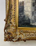 Oil Painting Vintage French Framed Landscape 71cm x 60cm Wall Art LOT 51232