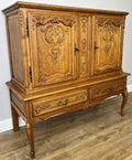 Cabinet Vintage French Louis XVI Oak Display Buffet Carved Sideboard LOT 63161