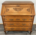 Secretaire Writing Desk Oak Rare Vintage French Louis Bureaux Cabinet LOT 45080