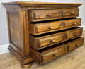 Chest of Drawers Vintage French Style Oak 4 Drawers Carved Cabinet LOT 625811