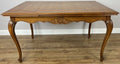 Dining Table Vintage French Louis XVI Carved Oak Extendable Table LOT 63561
