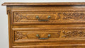 Chest of Drawers Vintage French Louis Oak 3 Drawers Carved Cabinet LOT 62605