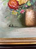 Vintage French Oil Painting Floral Still Life Framed Artwork Signed LOT 46326