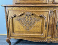 Bookcase Vintage French Louis XIV Oak Display Cabinet Carved Sideboard LOT 45786