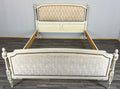 Bed King Size Vintage French Shabby Chic  Bed Frame Carved Headboard LOT 45840