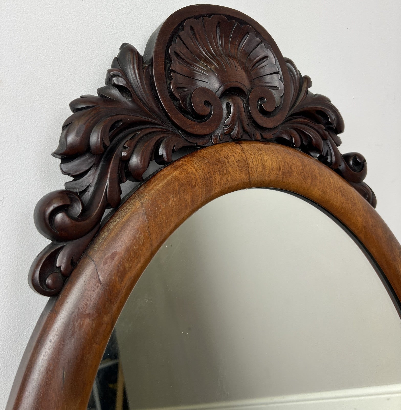 Mirror Antique French Walnut Ornate Wall Mirror Decorative Frame LOT 61353