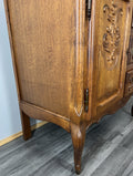 Cabinet Vintage French Louis XVI Oak Carved with 3 Drawers Sideboard LOT 44558