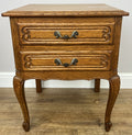 Pair of Bedside Tables Vintage French Louis Oak Nightstands Cabinets LOT 63503