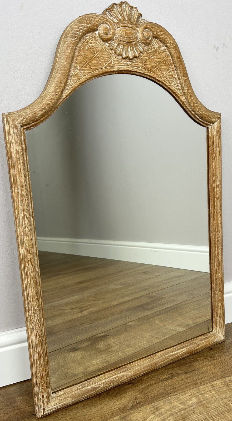 Mirror Vintage French Shabby Chic Oak Decorative Frame Wall Mirror LOT 62730