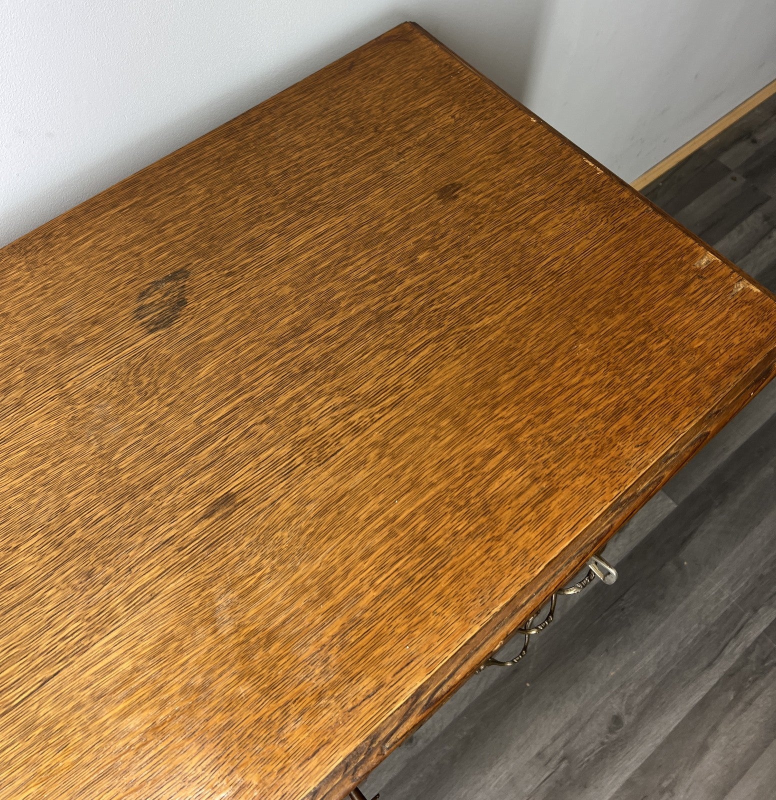 Cabinet Vintage French Louis XVI Oak Carved with 3 Drawers Sideboard LOT 445510