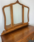 Vintage Dressing Table with Mirror French Oak Louis Vanity Table Makeup LOT 45591