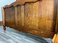 Bed Vintage French Louis XVI Double Bed Frame Oak Carved Headboard LOT 463411
