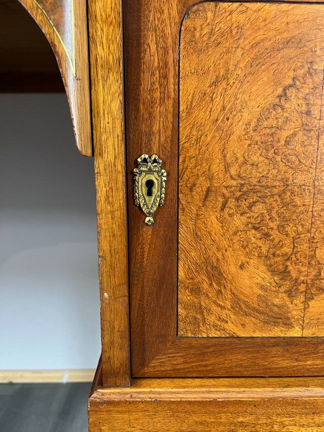 Sideboard Antique French Style Burr Wood Writing Desk Cabinet Storage LOT 15285