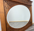 Wall Mirror Antique French Style Oak Carved Floral Decorative Frame LOT 38492