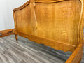 Bed Vintage French Louis XVI Double Bed Frame Oak Carved Headboard LOT 36549