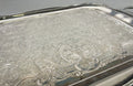 Serving Tray Vintage Metal Ornate Engraved Twin Handle English Tray LOT 6444