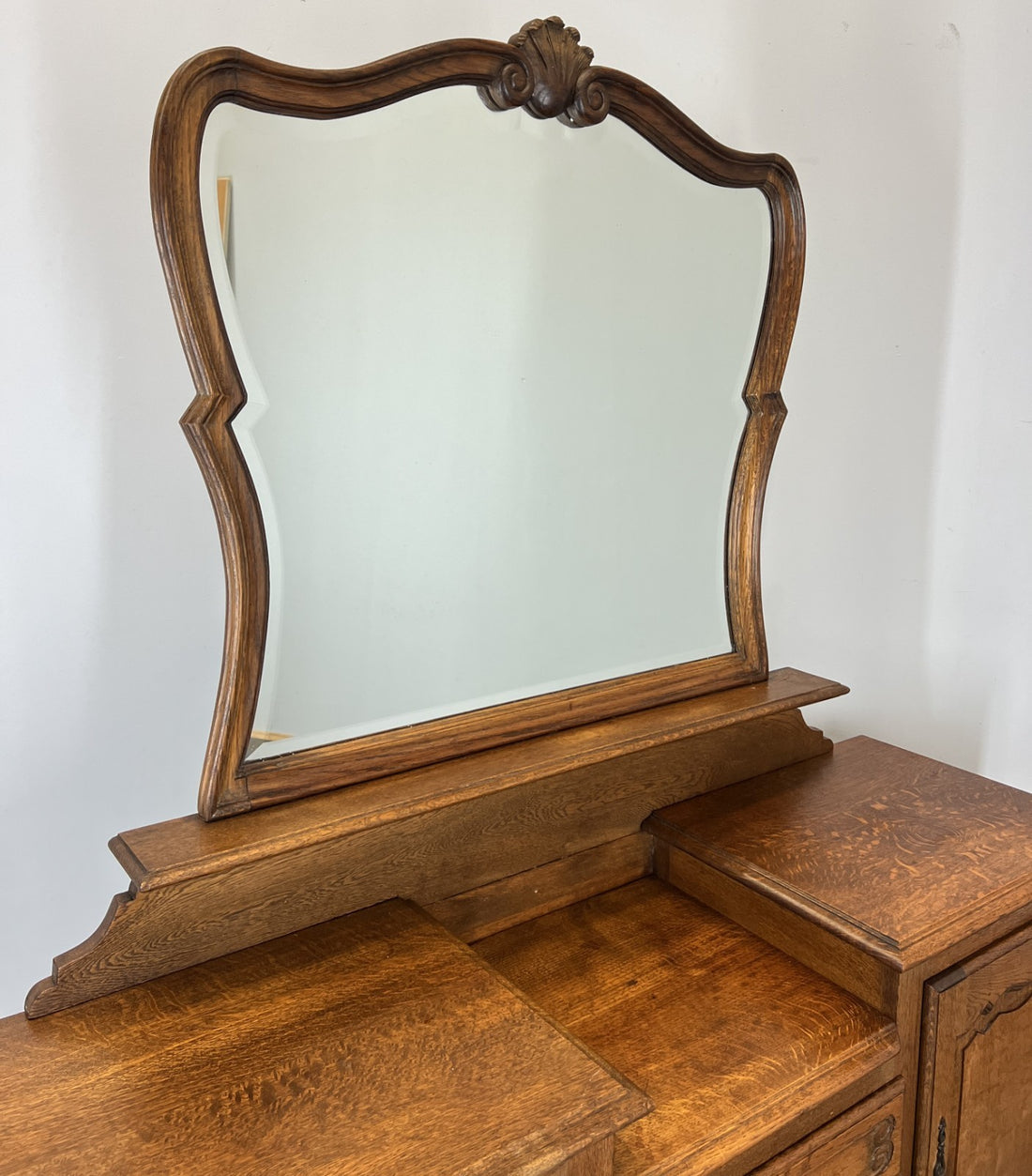 Vintage Dressing Table with Mirror French Oak Louis Vanity Table Makeup LOT 45700