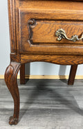 Bedside Table Vintage French Louis XVI Oak Carved Nightstand Cabinet LOT 46956