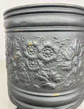 Plant Pot Vintage French Painted Brass Floral Jardiniere Planter LOT 6472