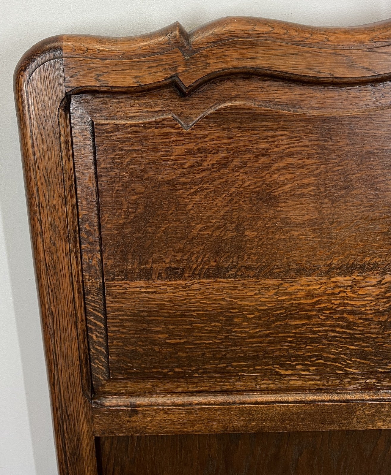 Bed Vintage French Louis XVI Single Bed Frame Oak Carved Headboard LOT 45948