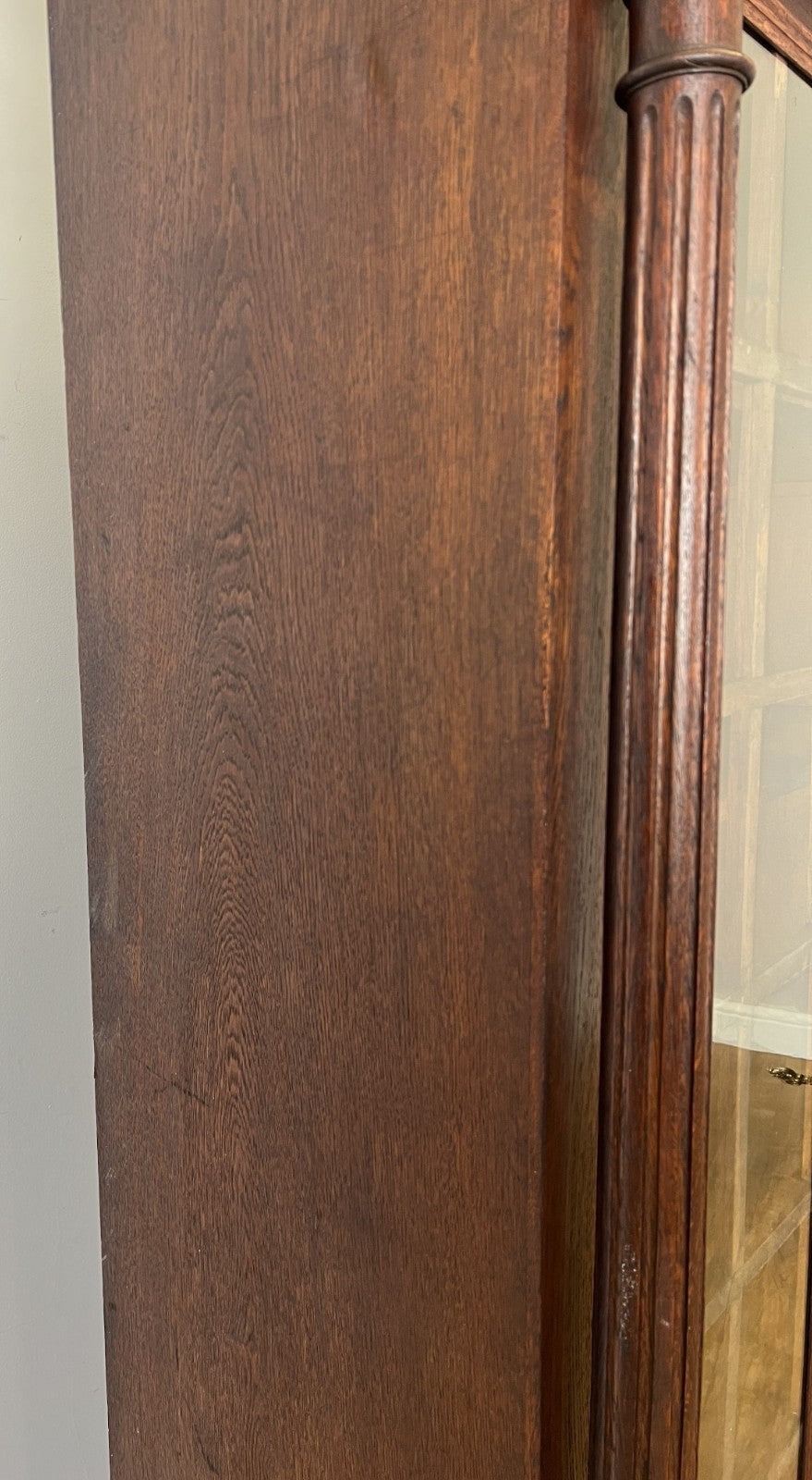 Bookcase Antique French Style Glazed Display Cabinet Oak Sideboard LOT 6545