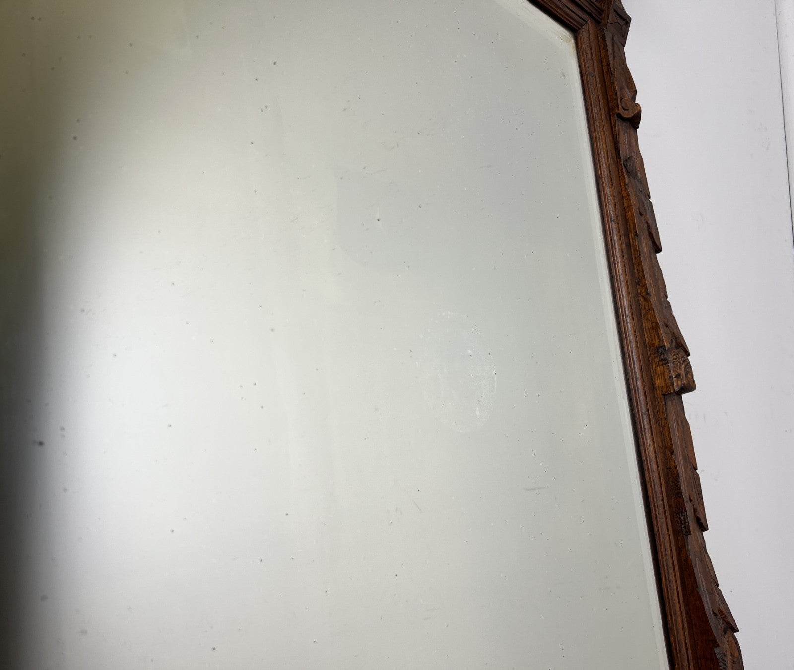 Mirror Antique French Oak Wall Mirror Home Decor Carved Wall Frame LOT 637111