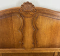 Bed Vintage French Louis XVI Double Bed Frame Oak Carved Headboard LOT 45915