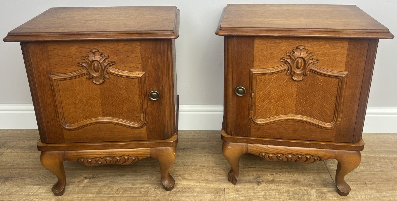 Pair of Bedside Tables Vintage French Louis XVI Nightstands Cabinets LOT 63640