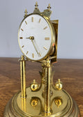 Clock Kern  Vintage Style Glass Dome Brass Anniversary Clock LOT 46762