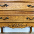 Chest of Drawers Vintage French Louis Oak 2 Drawers Carved Cabinet LOT 62328
