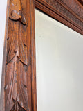 Mirror Antique French Oak Wall Mirror Home Decor Carved Wall Frame LOT 63719