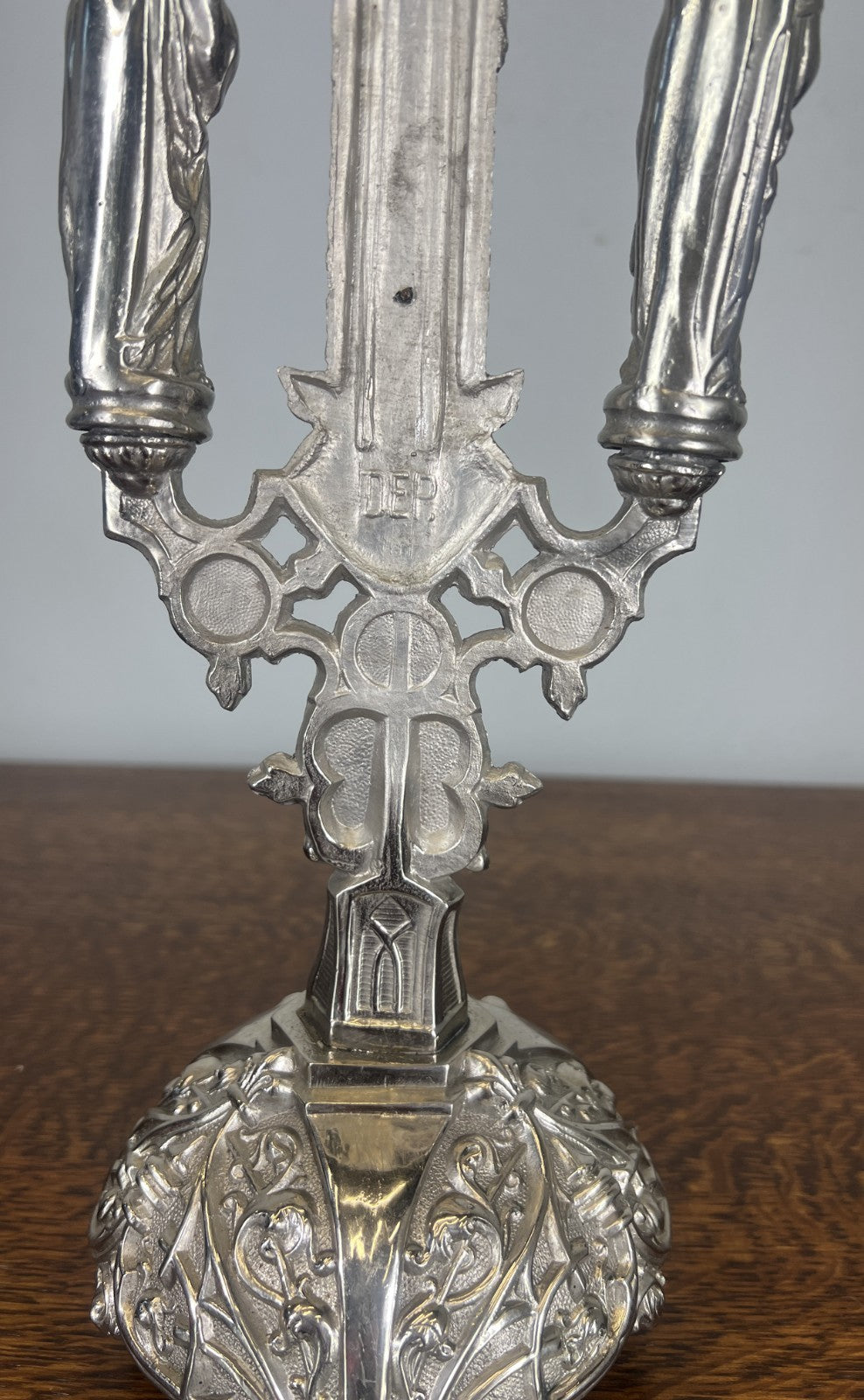 Crucifix Vintage French Style Metal Ornate Religious Altar Cross LOT 47638