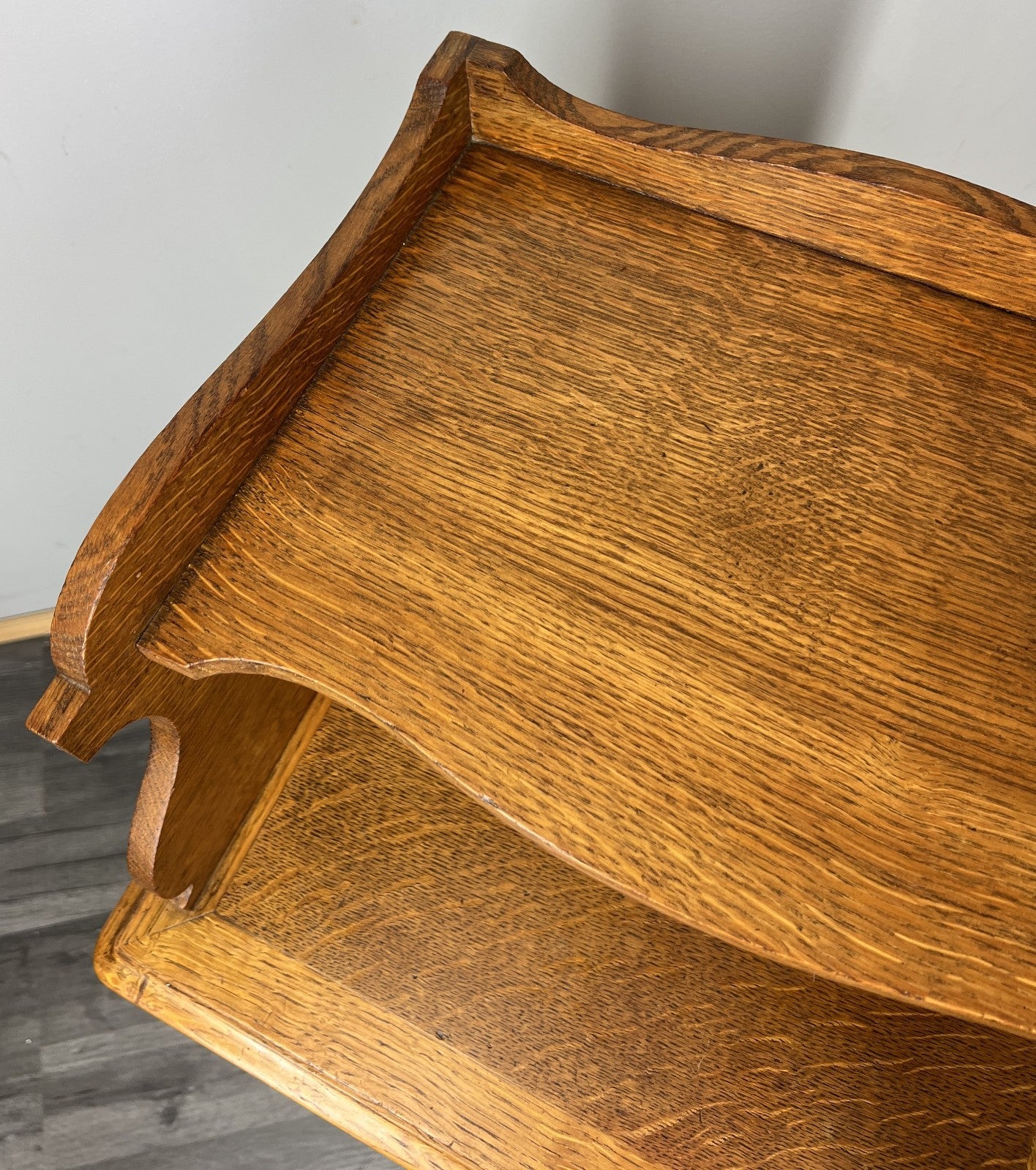 Pair of Bedside Tables Vintage French Louis Oak Cabinets with Drawers LOT 444713