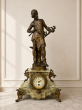 Clock Antique French Ornate Figural Marble Forgeron Mantel Clock LOT 6479