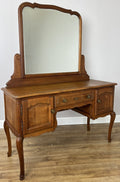 Dressing Table with Mirror Vintage French Oak Louis Vanity Table Makeup LOT 63171