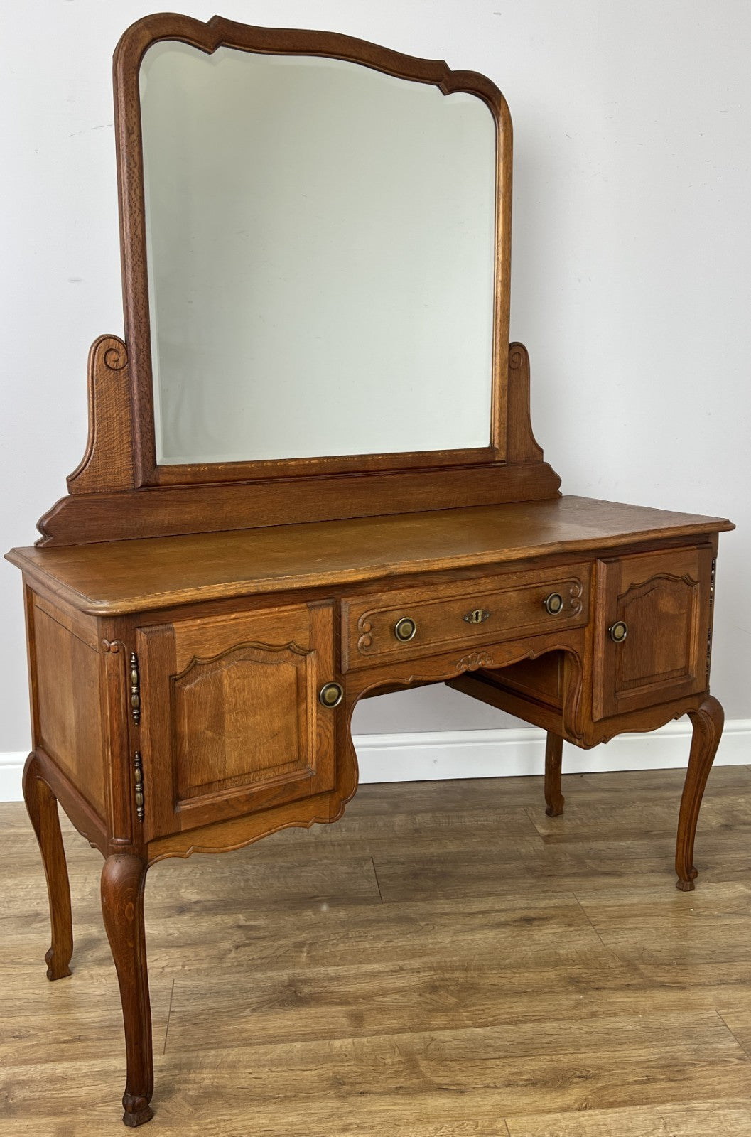 Dressing Table with Mirror Vintage French Oak Louis Vanity Table Makeup LOT 63171